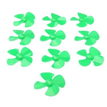 Imagem de Hélice de Plástico Com 4 Lâminas de 80mm, Acessórios de Brinquedo Diy, Modelo XR-149 para Barco Elétrico, Carro de Controle Remoto Com Furo de 2mm, Conjunto de 10 (Verde)
