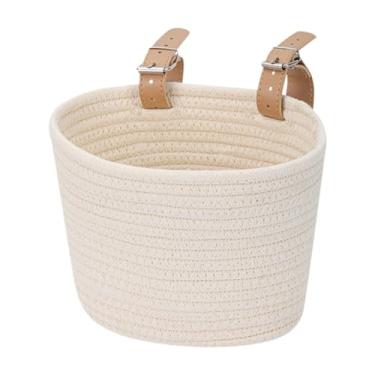 Imagem de Vaveren Decoração de bicicleta de bicicleta infantil Fácil instalação transportando acessórios de cesta de bicicletas para crianças Scooter de compras de, Bege