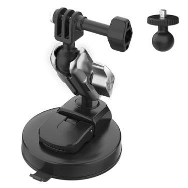 Imagem de Suporte de sucção para GoPro, suporte para carro, ventosa externa da janela, para-brisa, painel interno, suporte para DJI Action 5 Pro Osmo Pocket 3 Insta360 X5 X4 Go 3s Ace Pro 2 acessórios de