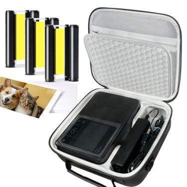 Imagem de Akouta Compatível Com Tinta E Papel Canon Selphy Cp1500 Cp1300 Cp1200 Estojo Rígido, Cartuchos De Kp108 3 Cores 108 Folhas Fotográfico 4X6 Preto Para Impressora Pacote Econômico