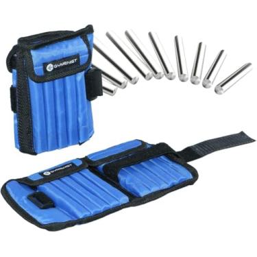 Imagem de Gymenist Par de pesos de tornozelo pode ser ajustado até 2,3 kg cada conjunto de 2 x faixas de peso (total de 4,5 kg)