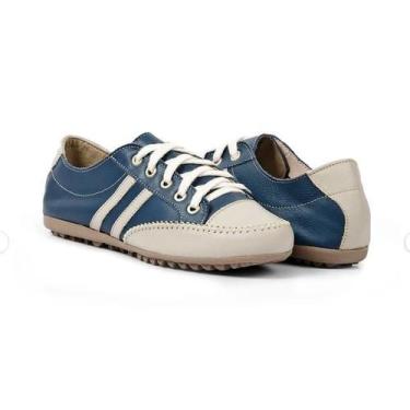 Imagem de Sapatênis Feminino Em Couro Leve, Casual e Confortável Para o Seu Dia 