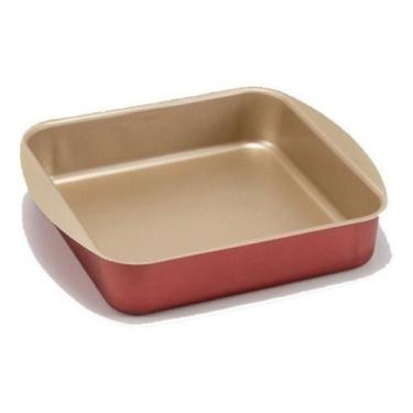Imagem de Forma Bolos Assados Quadrada Teflon Antiaderente - Marcolar, Cereja