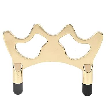 Imagem de plplaaoo Suporte de ponte antiderrapante de metal para descanso de taco de sinuca para bilhar acessório de bilhar para jogadores profissionais e entusiastas feito de revestimento de cobre de metal