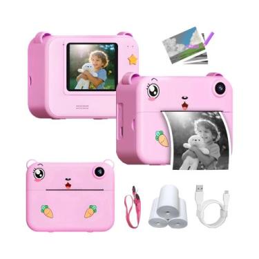 Imagem de Câmera Digital Infantil Com Impressão Instantânea, Câmera Pequena Port