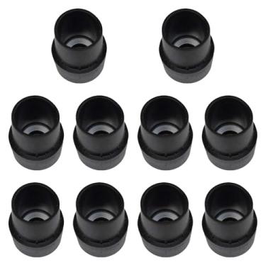 Imagem de oshhni Trampoline Ponts Pads Proteção do piso Dicas de perna não deslizante preto evitam trêmulo no chão de piso Substituição de salto tampa da cama de cano, 10 Peças