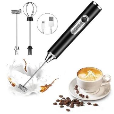 Imagem de Mixer Misturador De Bebidas 2 Em 1 - Inox Ovos Café Bateria - Mini Mix