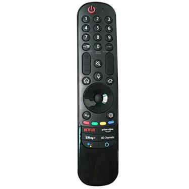 Imagem de MR21GA MR21GC Controle remoto de substituição compatível com LG 2021 UHD OLED QNED NanoCell 4K 8K Smart TV (com botão LG Chanels)