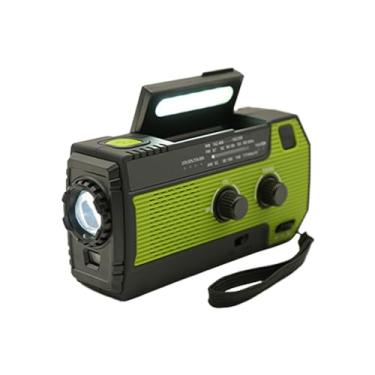 Imagem de Rádio AM FM - Rádio com Energia Solar e Manivela Manual - Lanterna e Alto-Falante com Bateria para Emergências, Acampamentos, Trilhas e Atividades ao Ar Livre