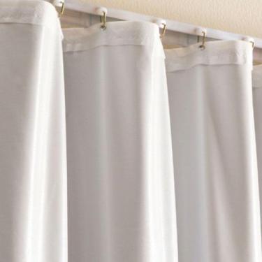 Imagem de Cortina Blackout Corta Luz Plástico PVC Trilho 2,80x1,80m Branco/Cinza