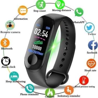 Imagem de Pulseira Inteligente Monitor Passo Fit Relógio - Health Bracelet