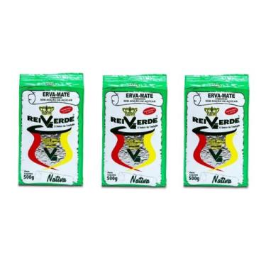 Imagem de Kit 3 Erva Mate Tradicional Nativa à Vacuo Rei Verde 500g