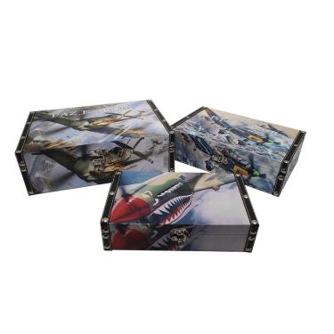Imagem de Conjunto Porta Objetos Decorativo Madeira 3 Peças