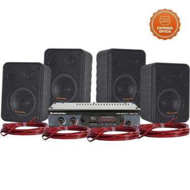 Imagem de Kit Som Para Ambiente Hayonik Ambience 4000 Od V2 Preto