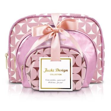 Imagem de Kit De Necessaire Com 3 Pçs Glitz Jacki Design Rosa