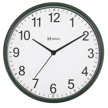 Imagem de Relógio De Parede Preto 22 Cm Herweg Tictac 6101 Verde - Verde