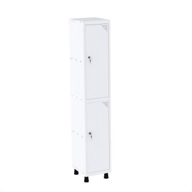 Imagem de Roupeiro Em Aço Mt 1v 2 Portas - Fechadura Branco