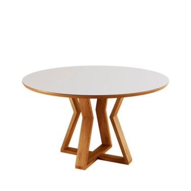 Imagem de Mesa De Jantar Madeira Maciça Geométric 1,30 Laís Sala Nobre
