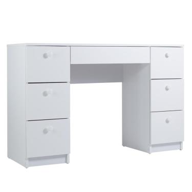 Imagem de Penteadeira Escrivaninha 7 Gavetas 118 Cm Pe100 Branco Dtall