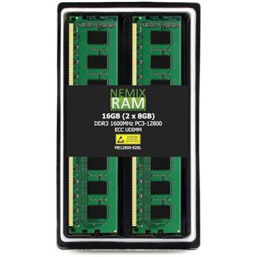 Imagem de NEMIX RAM Kit De Memória Ddr3 16Gb (2X8Gb) 1600Mhz Pc3-12800 2Rx8 1,35V 240 Pinos Ecc Udimm Sem Buffer