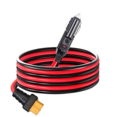 Imagem de Magiktech Cabo De Extensão Adaptador Acendedor Cigarros Para Xt60, 14Awg 5/10/20 Pés, 12V 24V, Carregador Carro E Caminhão, Com Conector Fêmea Gerador Solar Usinas Energia (20 Pés)