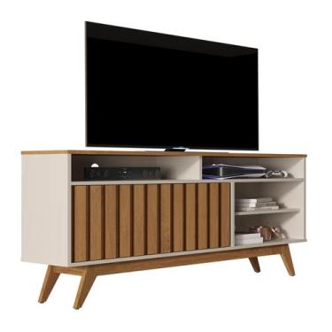 Imagem de Rack Para Sala Turin Ripado TV Até 65 Polegadas com 2 portas - Mega Fa