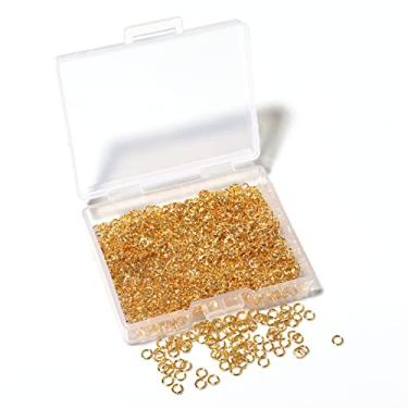 Imagem de Chuyau 1000 Peças De Argolas Abertas 3 Mm Banhadas A Ouro Para Fabricação Joias, Anel Único Ferro, Brincos Artesanais Em Massa, Colar, Pulseira, Pingente, Gargantilha