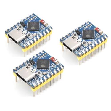 Imagem de UeeKKoo Placa De Desenvolvimento Mini Esp32-S3 Com 3 Peças E Cabeçalho Pré-Soldado, Baseada No Processador Esp32-S3Fh4R2, Frequência Operação 240 Mhz, Suporte A Wi-Fi 2,4 Ghz Bluetooth 5, Memória Fl