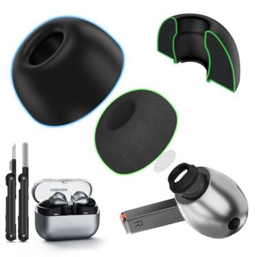 Imagem de Inesore Compatível Com Samsung Galaxy Buds 3 Pro, Pontas De Substituição Espuma Memória, Caixa Armazenamento Portátil E Caneta Limpeza, Orifício Redução Ruído Memória Para [6 Pares]