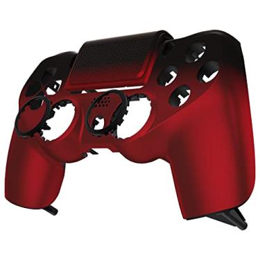 Imagem de eXtremeRate Painel Frontal De Substituição Shadow Scarlet Red Ghost, Revestimento Macio E Redesenhado, Compatível Com Controle Ps4 Slim Pro Jdm-040/050/055 - Não Incluso
