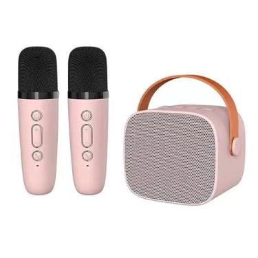 Imagem de Microfone de mão para karaokê estéreo sem fio Bluetooth com microfone Jogo domésticos (Rose K1)