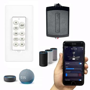 Imagem de Humpptom Kit De Controle Remoto Para Ventilador Teto Universal Inteligente, Dimmer, Sem Necessidade Hub, Temporizador Luz E Velocidade Remotos, Substituição Hampton, Hunter, Harbor Breeze, Westingho