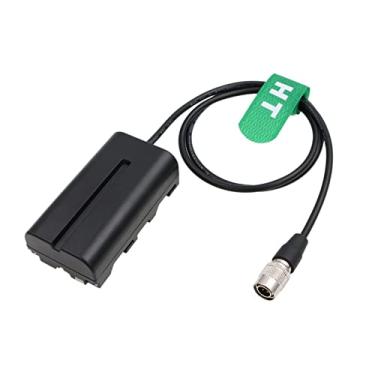 Imagem de HangTon Bateria Falsa Hirose 4 Pinos Np-F 970 F570 F550 Para Monitor Atomos Shogun Inferno Ninja, Câmera Bmpcc 6K Pro, Zoom F6