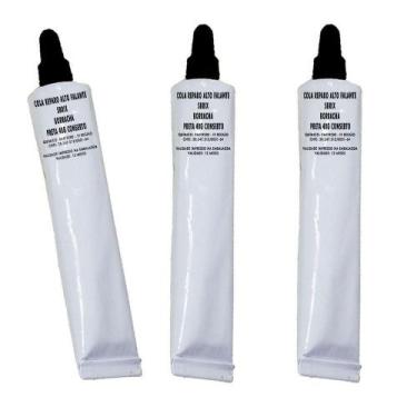 Imagem de Kit 3 Cola Reparo Alto Falante Sbrix Borracha 40G Conserto