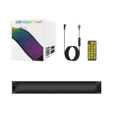Imagem de Painel De Pixel De Matriz LED RGB 5V USB Sinal De Carro Bluetooth Cont