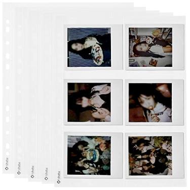 Imagem de hihaba 10 folhas, 10 folhas de 10 bolsos, 10 folhas de bolso transparentes, páginas de refil de álbum de fotos para cartões fotográficos Kpop Idol, cartões de beisebol, cartões de troca, para fichário com 3 anéis