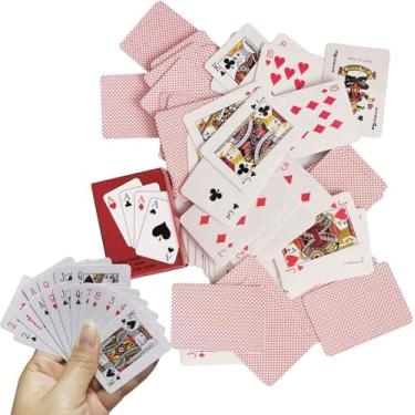 Imagem de 2 Decks Mini Playing Cards Miniature Poker Cards Party Spoof Fun Smal Playing Poker Game Tiny Deck of Novelty Party Gift for Party