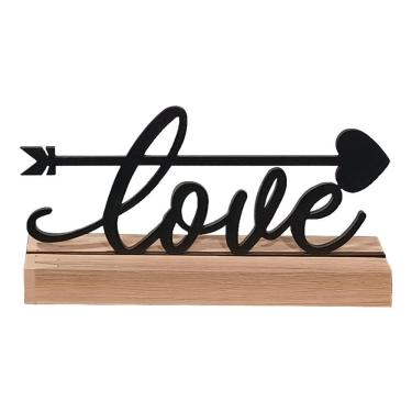 Imagem de Love Palavra De Mesa Em Mdf Com Base Madeira