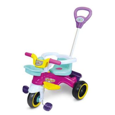 Imagem de Triciclo Infantil Maral Play Trike Rosa Passeio e Pedal