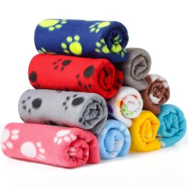 Imagem de Tatuagem de cobertores para animais de estimação com estampa de pata p