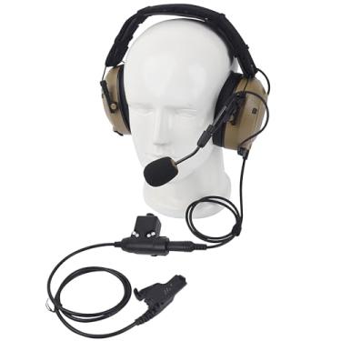 Imagem de Pdflie NRR 26dB Fones de ouvido de comunicação militar Airsoft com cancelamento de ruído, fone de ouvido tático com microfone U94 Ptt Boom para rádio Motorola xts1500 xts2500 xts3000 xts5000 xts5000r