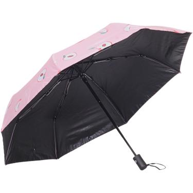 Imagem de Proteja-se, guarda-chuva (Sombrinha), Linha Premium, abertura e fechamento automático, portátil para viagem, 8 varetas, Proteção UV UPF 50+ 99%, perfeito para Chuva e Sol, resistente ao vento, cobre 1 pessoa, Ø 0,95cm, Salmão com desenho de pêssego