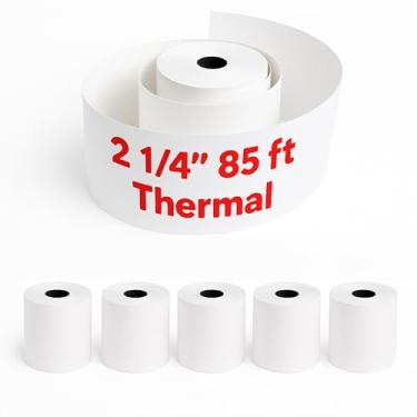 Imagem de Pokanic Rolos térmicos de papel para recibo [5,8 cm x 2,5 cm] x [5 rolos] Compatível com Clover Mini Mobile Square POS System Calculadoras de máquina de cartão de crédito, impressoras Star (5,7 cm x