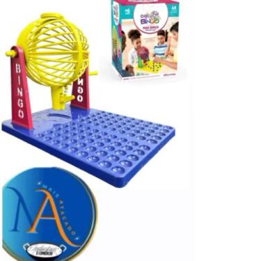 Imagem de Jogo Bingo 48 Cartelas Com Globo Giratório 90 Bolinhas Brinquedo Para 