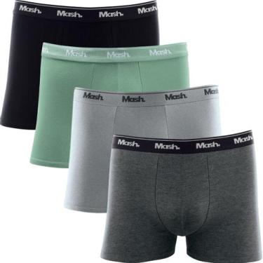 Imagem de Kit Com 4 Cuecas Boxer Mash Algodão Cotton Masculino, Multicor sem bra