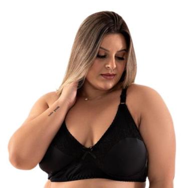 Imagem de Sutiã Plus Size Reforçado Sem Bojo Sutian Básico Microfibra Lingerie F