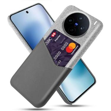 Imagem de Capa para VIVO X200S,Anti-deslizamento,Proteção contra quedas de 360°,Resistência à impressão digital,Tela e caso de couro PU com 1 slot de cartão atrás-Gray