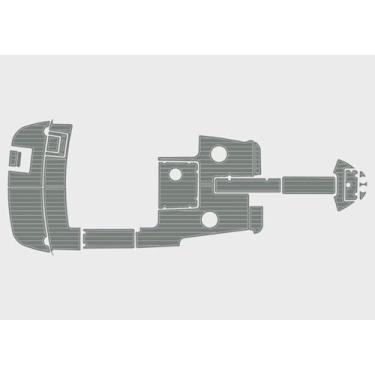 Imagem de HRTNMC Adequado para 2000-2004 Rinker 212 Captiva BR Cockpit plataforma de natação 1/4 "6 mm EVA piso artificial (cinza escuro sobre cinza)