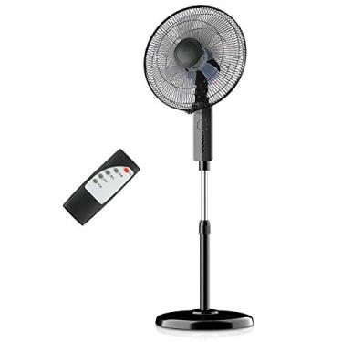 Imagem de Ventilador De Pé Com Controle Remoto, 3 Velocidades, Altura Ajustável, Perfeito Para Casa, Escritório, Quarto, B