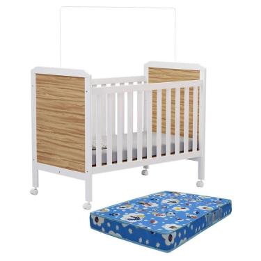 Imagem de Berço Americano Cloe 2 em 1 com Colchão Baby Physical - Móveis Peroba